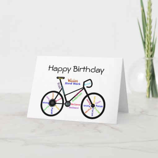 Funny Age Birthday Bike, Cycling, Sport, Hobby Card | Zazzle