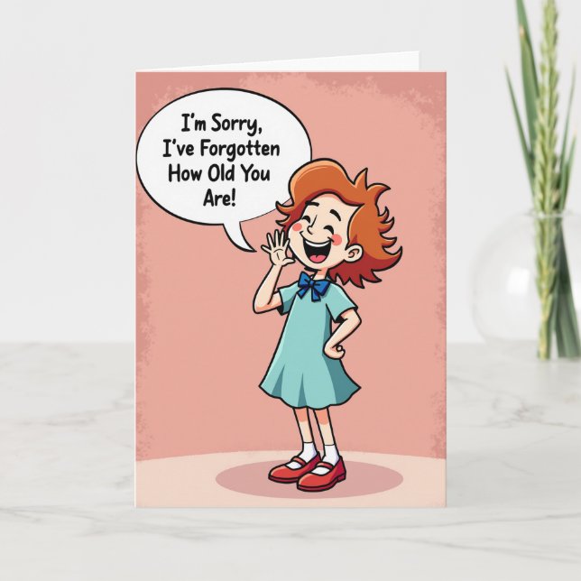 Funny Age Birthday Card (Front)