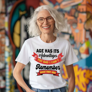 Funny Age Has Advantages Quote Tri-Blend Shirt