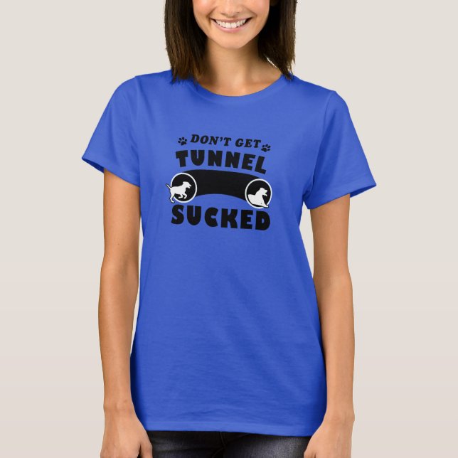 Funny Agility Dogs Tunnel T-Shirt (Front)