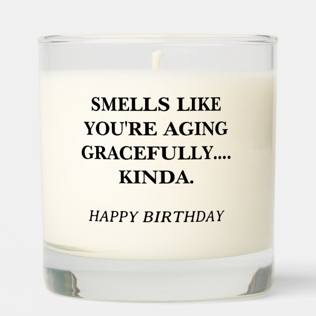 Funny Aging Gracefully Birthday Candle (Front)