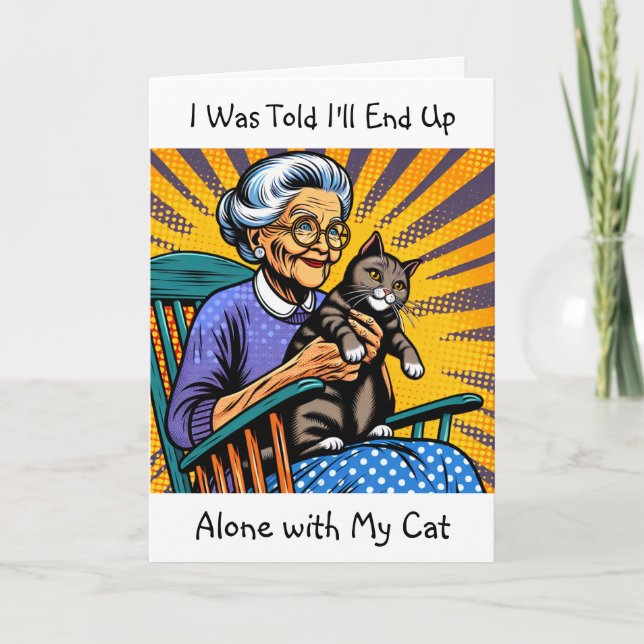 Funny Aging Humor for Someone who is Single Card (Front)