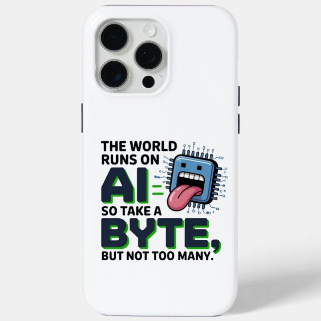 Funny AI Byte Quote – Tech Geek Humor Case-Mate iPhone Case (Back)