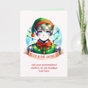 Funny Ai Chatbot Elf Greeting Card Corporate