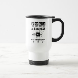 Funny AI Engineer Artificial intelligence Tech Travel Mug