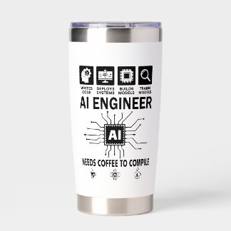 Funny AI Engineer Coding Programmer Developer Tech Insulated Tumbler