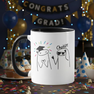 Funny AI Graduate Doodle Celebration Design Mug