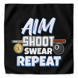 Funny Aim Pool Player Gift Billiard Balls Bandana