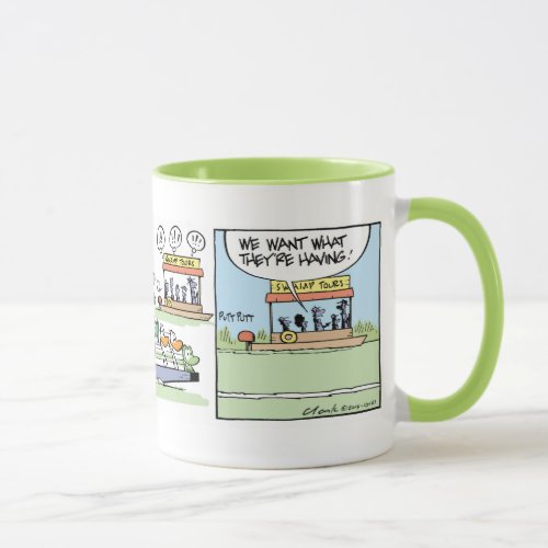 Funny Air Boating Croc Comic Mug