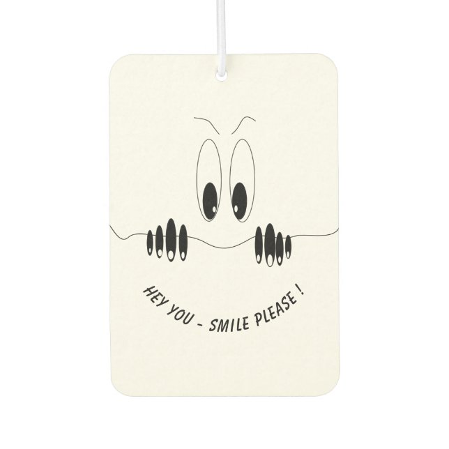 Funny Air Freshener with Curiosity Eyes - Smile (Front)