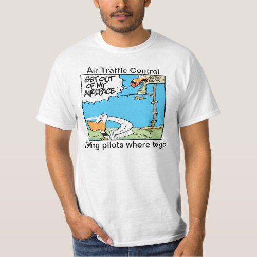 Funny Air Traffic Control Airspace Cartoon Shirt