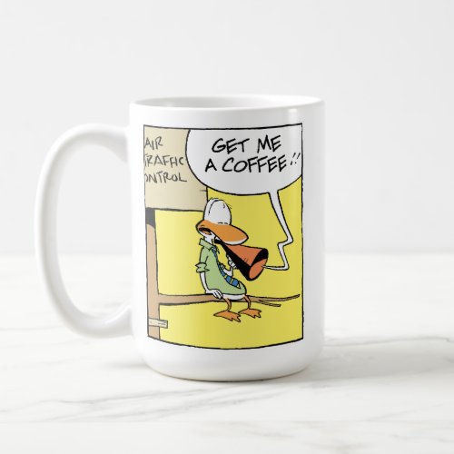 Funny Air Traffic Control Cartoon Coffee Mug