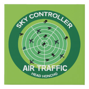 Funny Air Traffic Controller Gift Airports Mug Faux Canvas Print
