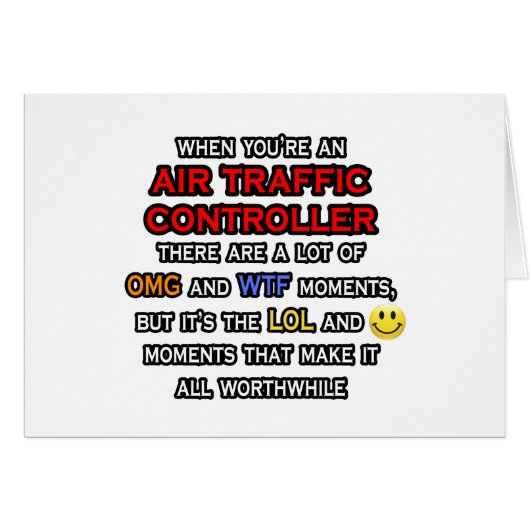 Funny Air Traffic Controller ... OMG WTF LOL Cards (Front Horizontal)