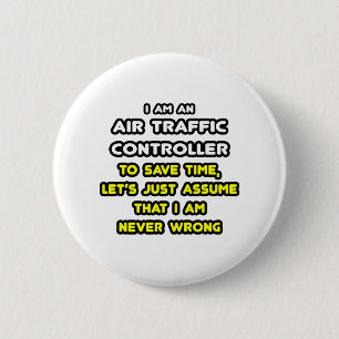 Funny Air Traffic Controller T-Shirts Button