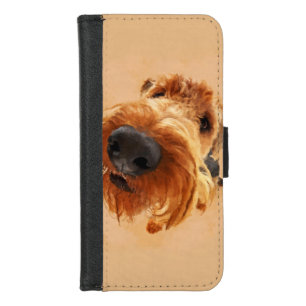 Funny Airedale Terrier iPhone 8/7 Wallet Case