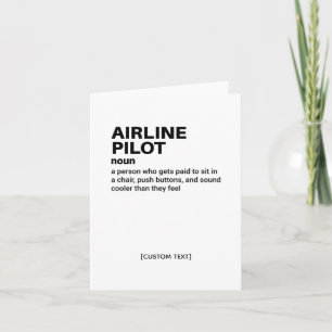 Funny Airline Pilot Greeting Card