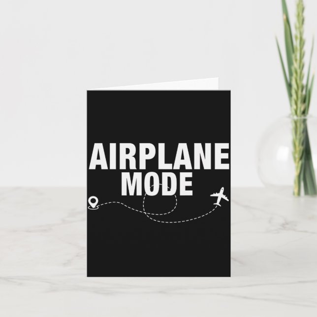 Funny Airplane Mode Flying Traveler Gift  Card (Front)