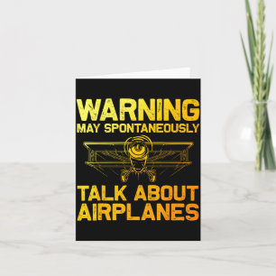 Funny Airplane Novelty For Men Women Plane Aviatio Card