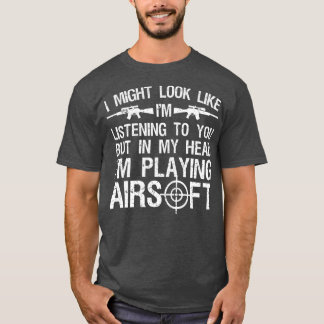 Funny Airsoft Art Men Kids Airsoft Lover Gun Shoot T-Shirt