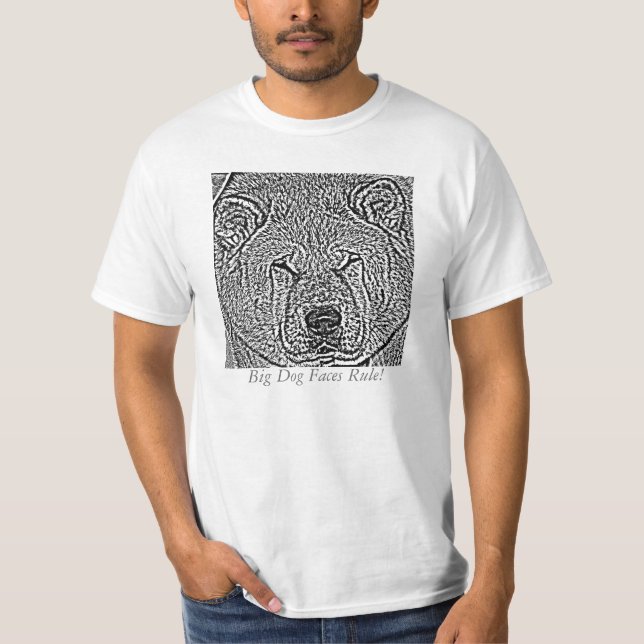 funny akita black and white big dog face T-Shirt (Front)