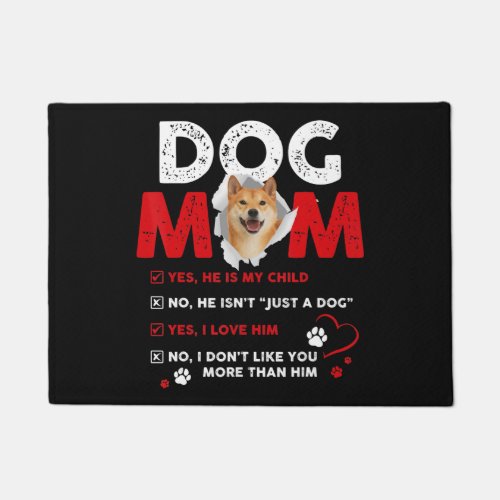 Funny Akita Inu Dog Mom Mothers Day Gift Doormat