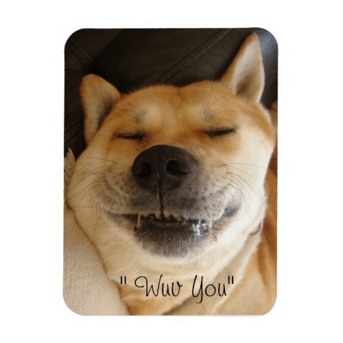 funny akita japanese type with cute smile love magnet