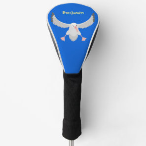 Funny albatross bird flying cartoon personalized golf head cover