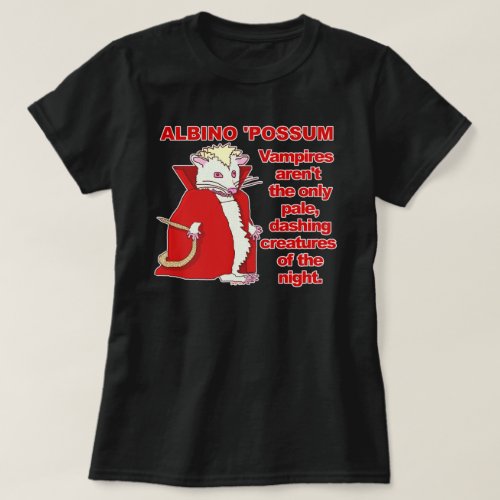 Funny Albino Possum Vampire Animal T_Shirt