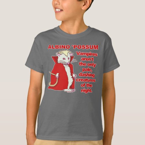 Funny Albino Possum Vampire Animal T_Shirt