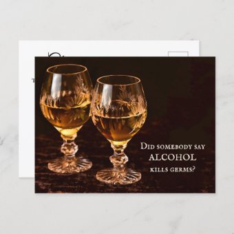 Funny Alcohol Drinks Get Well Soon Postcard | Zazzle