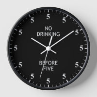 Funny Alcohol Lovers Bartender Pub Bar Clock