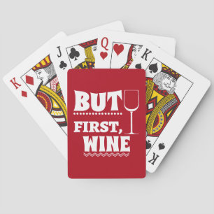 Funny Alcohol Red Burgundy White Booze Lover Wine Poker Cards