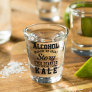 Funny Alcohol Versus Kale Quote Text Shot Glass