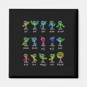 Funny Algebra Dance Function Math Teacher Geek Gif Magnet