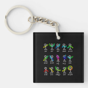 Funny Algebra Dance Function Math Teacher Geek Keychain