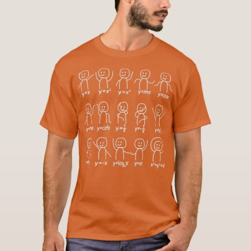 Funny Algebra Dance Graph Figures Math Equation T_Shirt