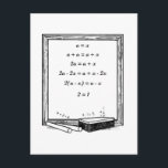 funny algebra joke postcard<br><div class="desc">Funny algebra joke on gifts and tee shirts</div>