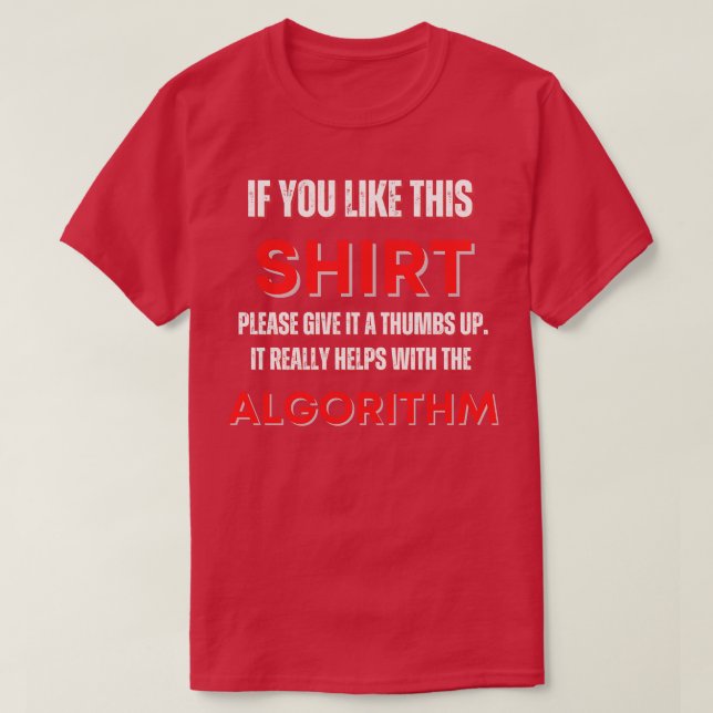 Funny Algorithm Design V2 T-Shirt (Design Front)