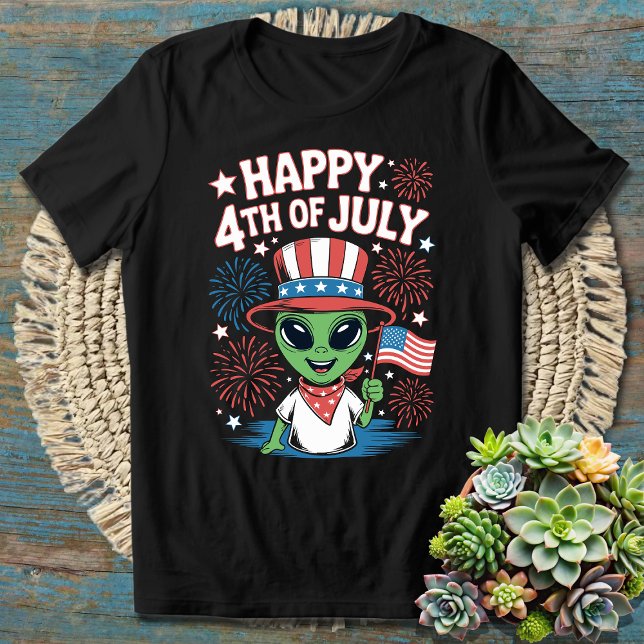 Funny Alien 4th of July T-Shirt – USA Independence (Creator Uploaded)