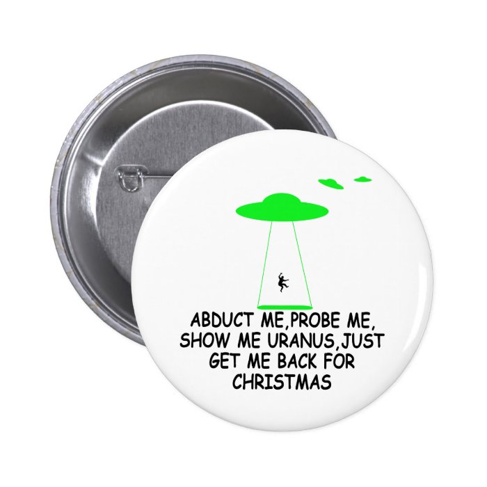 Funny alien abduction button