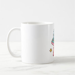 Funny Alien Abducts Burger Doodle Coffee Mug