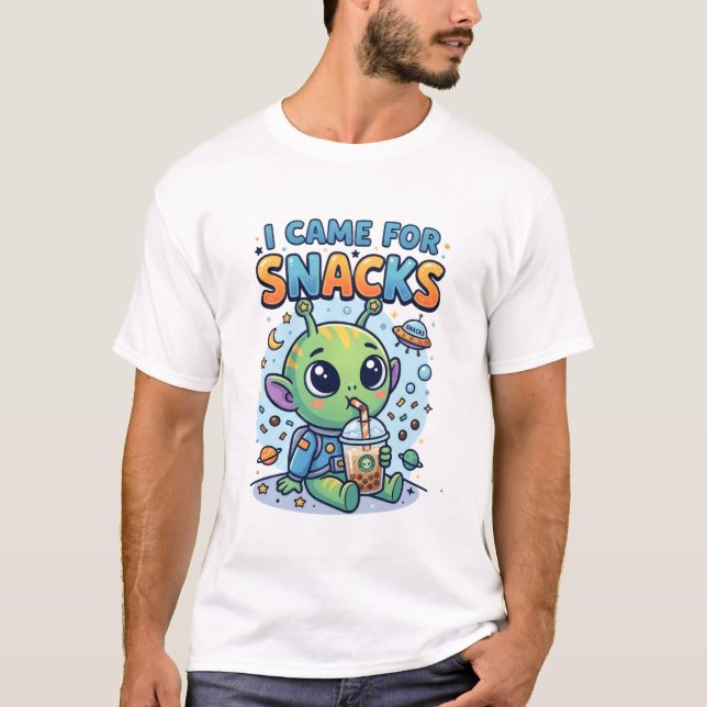 Funny Alien Bubble T-Shirt – Cute Alien  (Front)