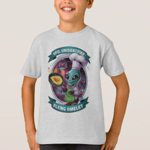 Funny Alien Chef UFO T-Shirt