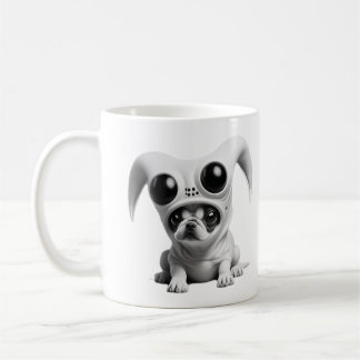 Funny alien dog coffee mug