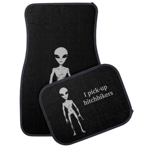 Funny Alien Hitchhiker Car Floor Mat