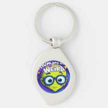 Funny Alien – “Humans Are Weird” Space Button
