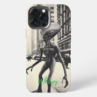 Funny Alien Invasion Retro ufo Sci Fi movie Name iPhone 13 Pro Max Case