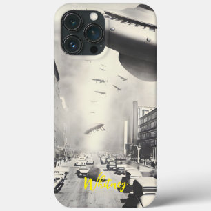 Funny Alien Invasion Rtero Sci Fi movie Name iPhone 13 Pro Max Case