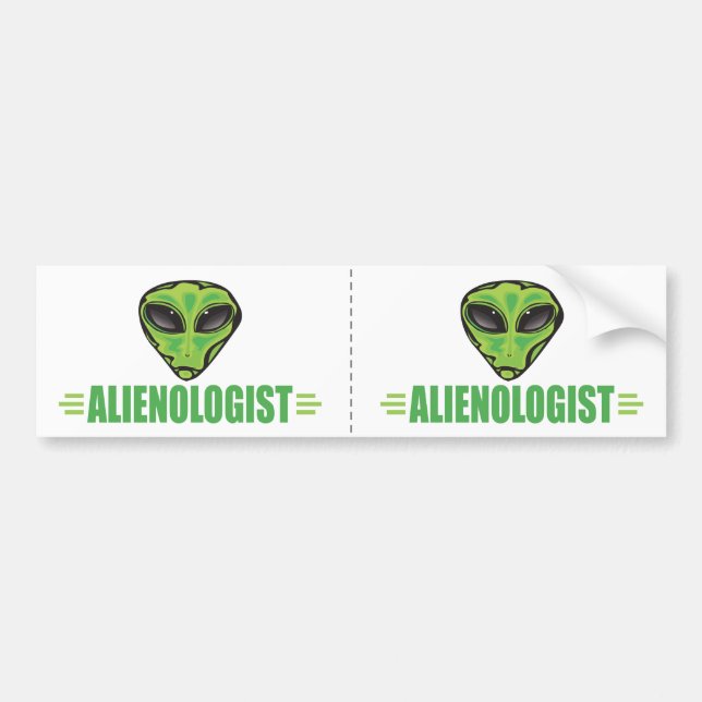 Funny Alien Lover Bumper Sticker (Front)